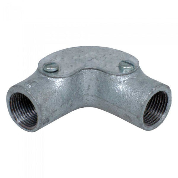 Galvanised Steel Conduit Inspection Elbow - 20mm